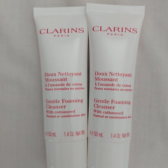 2 Clarins Gentle Foaming Cleanser with Cottonseed 1.4 oz sealed - Picture 1 of 2